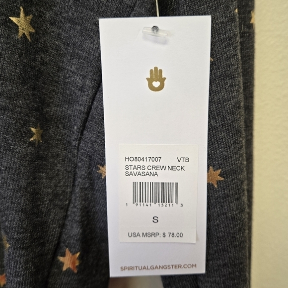 Spiritual Gangster Stars Crewneck Savasana Gray S - Picture 8 of 10